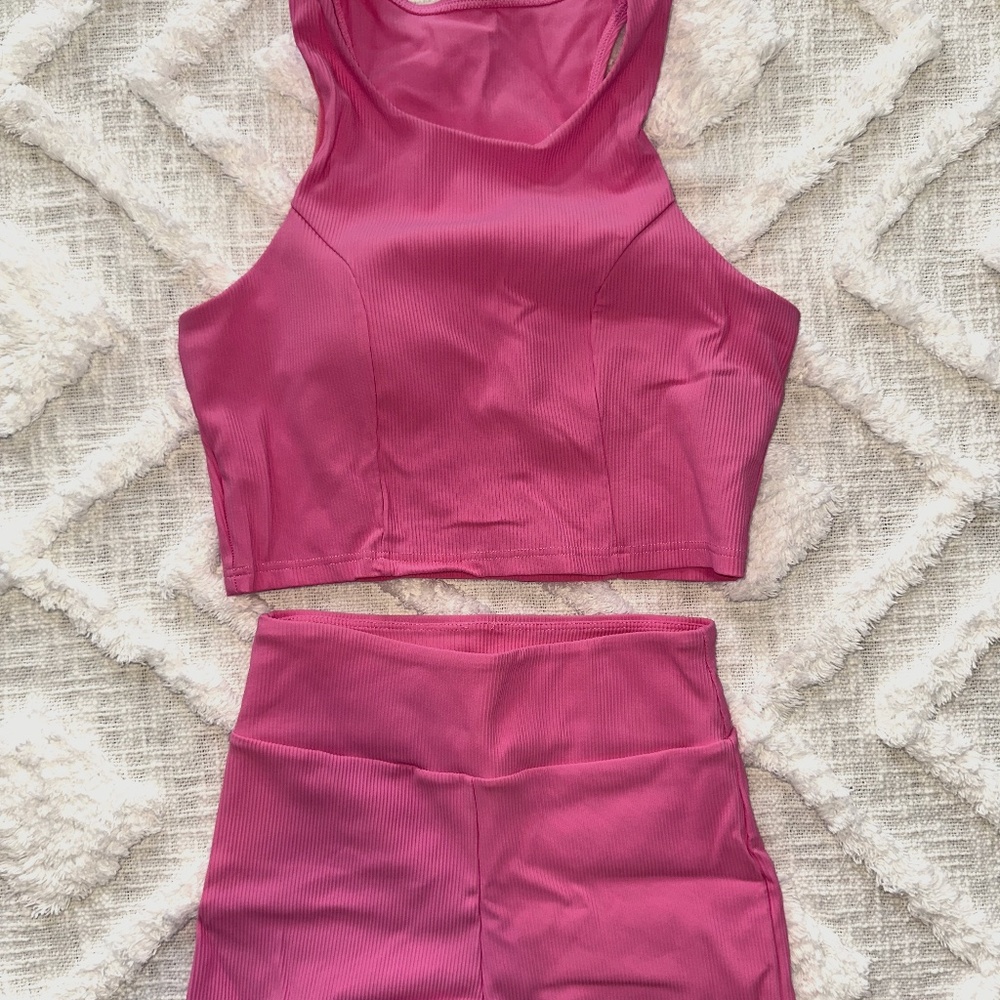 ASOS Barbie pink spandex workout / athleisure wear set!
